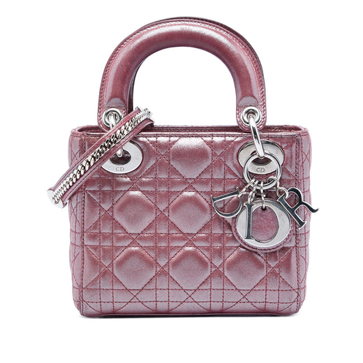 Mini Iridescent Lambskin Cannage Lady Dior - Image 1