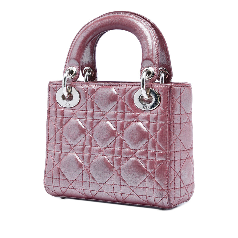 Mini Iridescent Lambskin Cannage Lady Dior - Image 2
