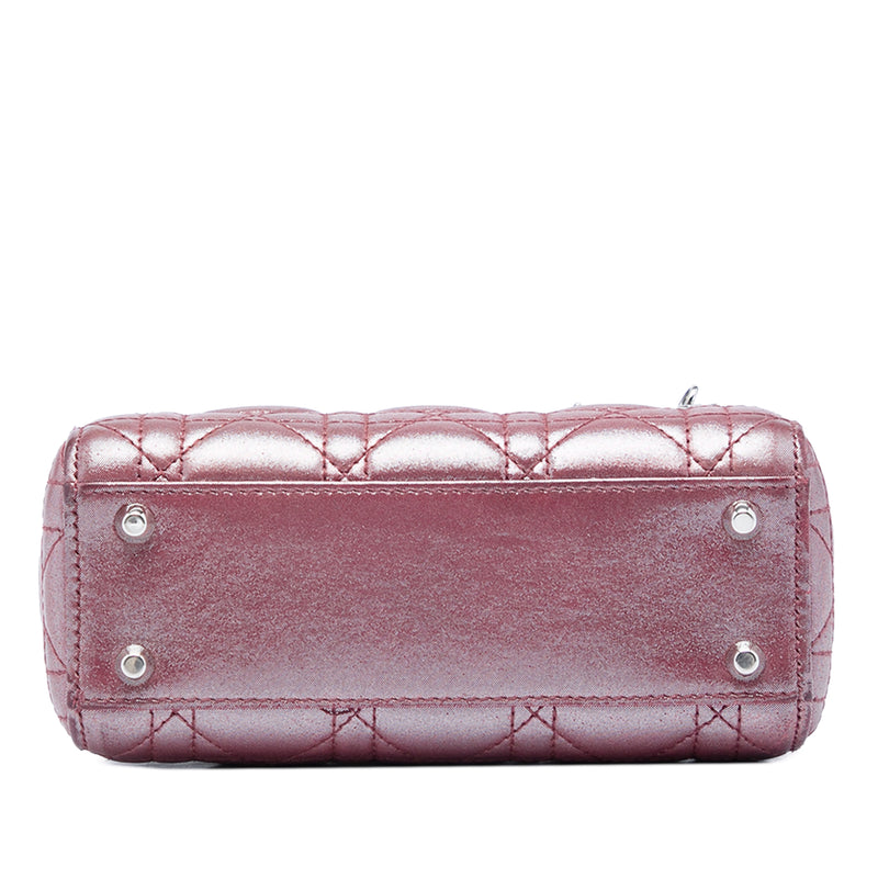 Mini Iridescent Lambskin Cannage Lady Dior - Image 3