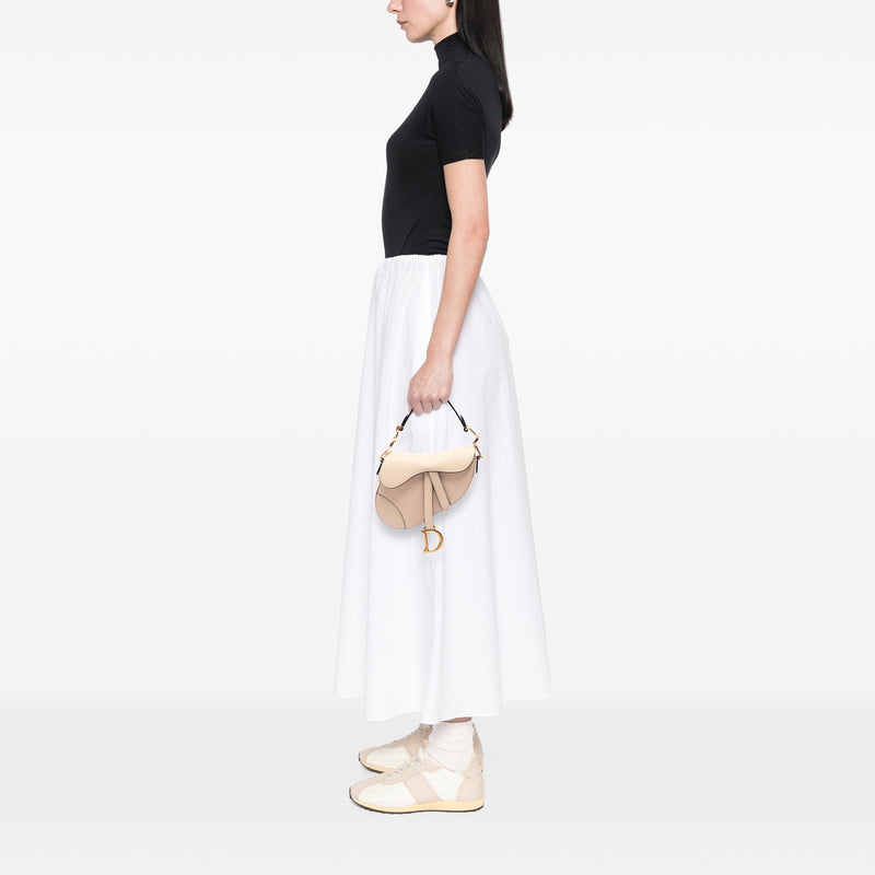 Mini Grained Calfskin Saddle Bag - Image 6