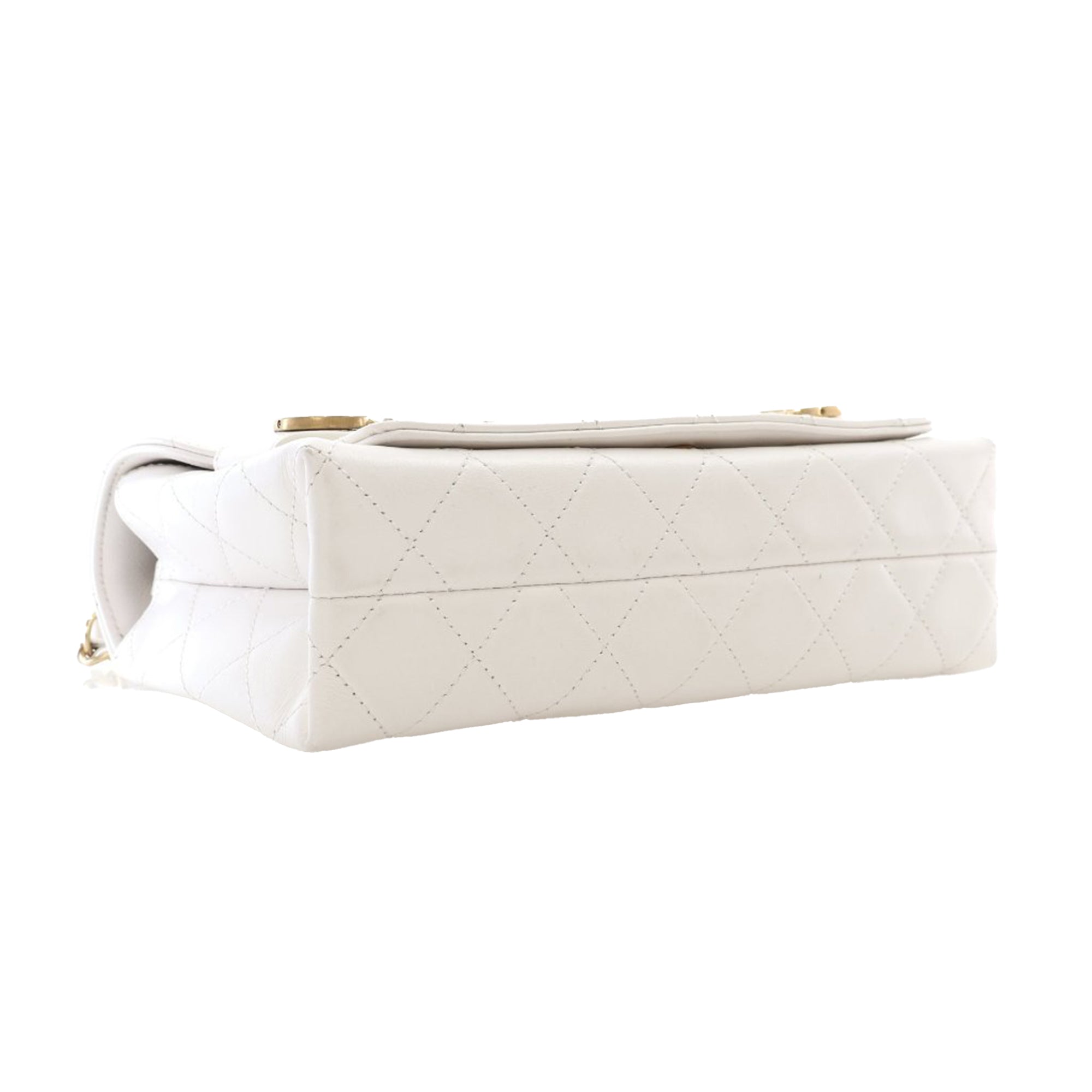 Medium Quilted Calfskin Logo Enchained Flap - Image 6