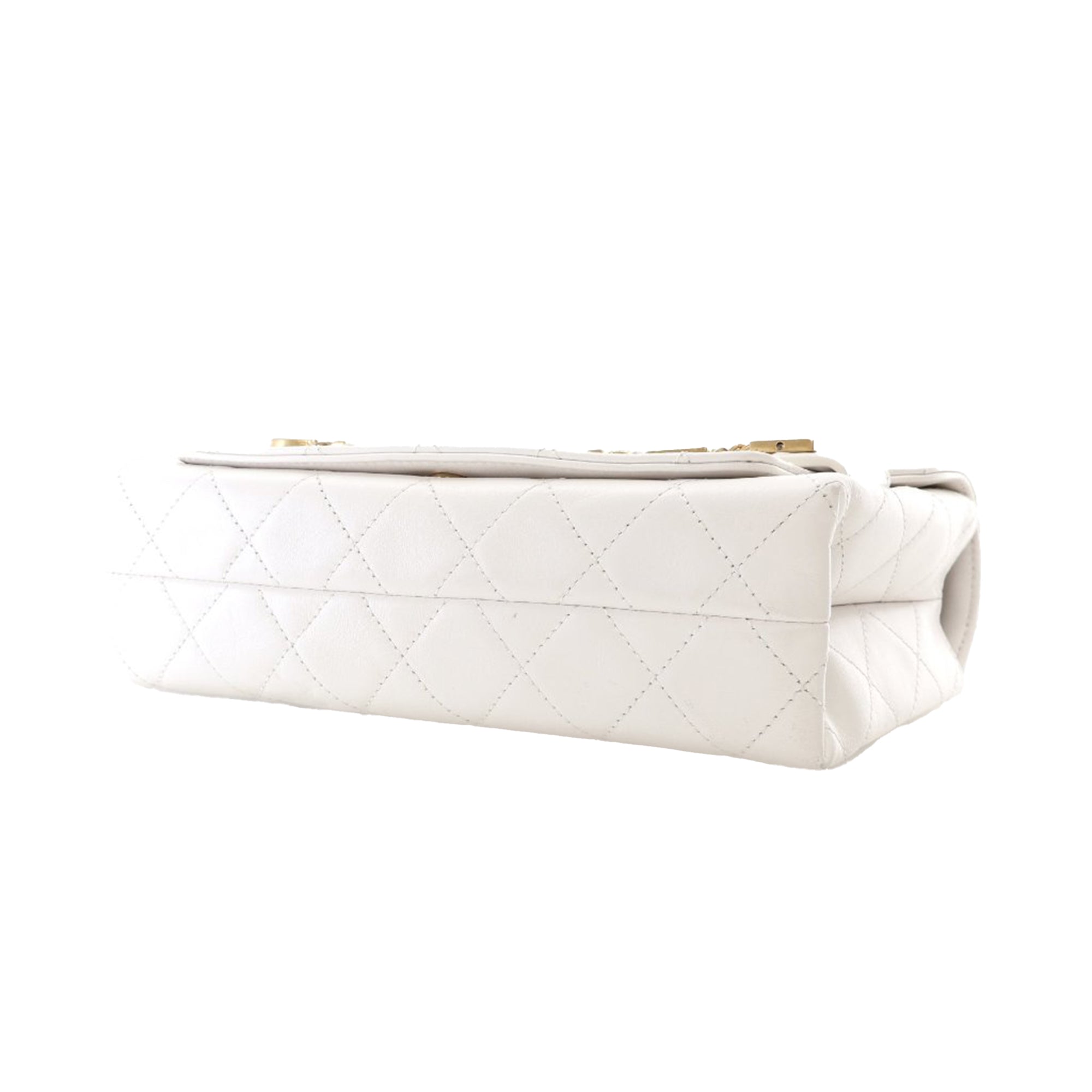 Medium Quilted Calfskin Logo Enchained Flap - Image 7