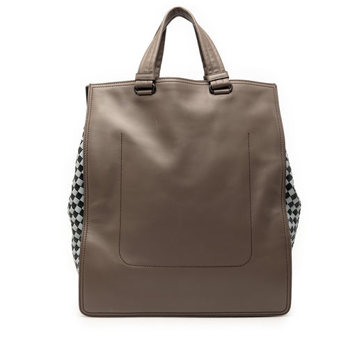 Intrecciato Trimmed Leather Tote - Image 1
