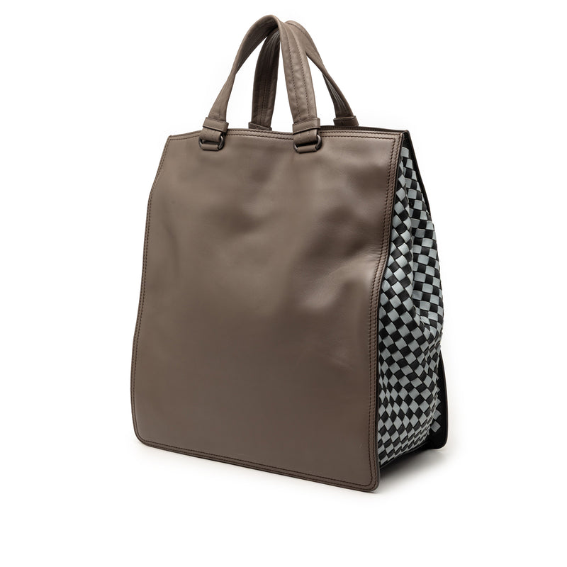 Intrecciato Trimmed Leather Tote - Image 2