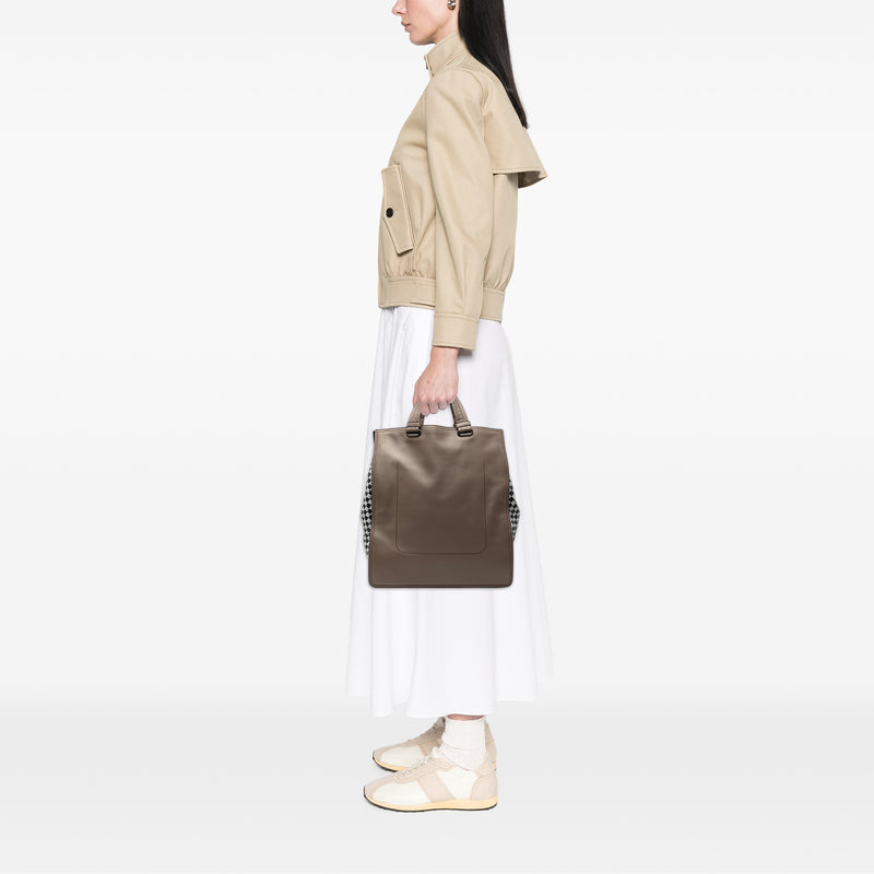Intrecciato Trimmed Leather Tote - Image 7