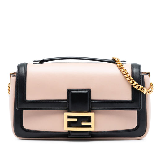 Bicolor Leather Chain Midi Baguette - Image 1