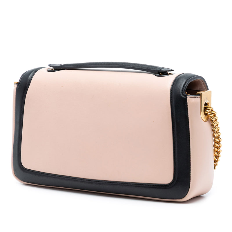 Bicolor Leather Chain Midi Baguette - Image 2