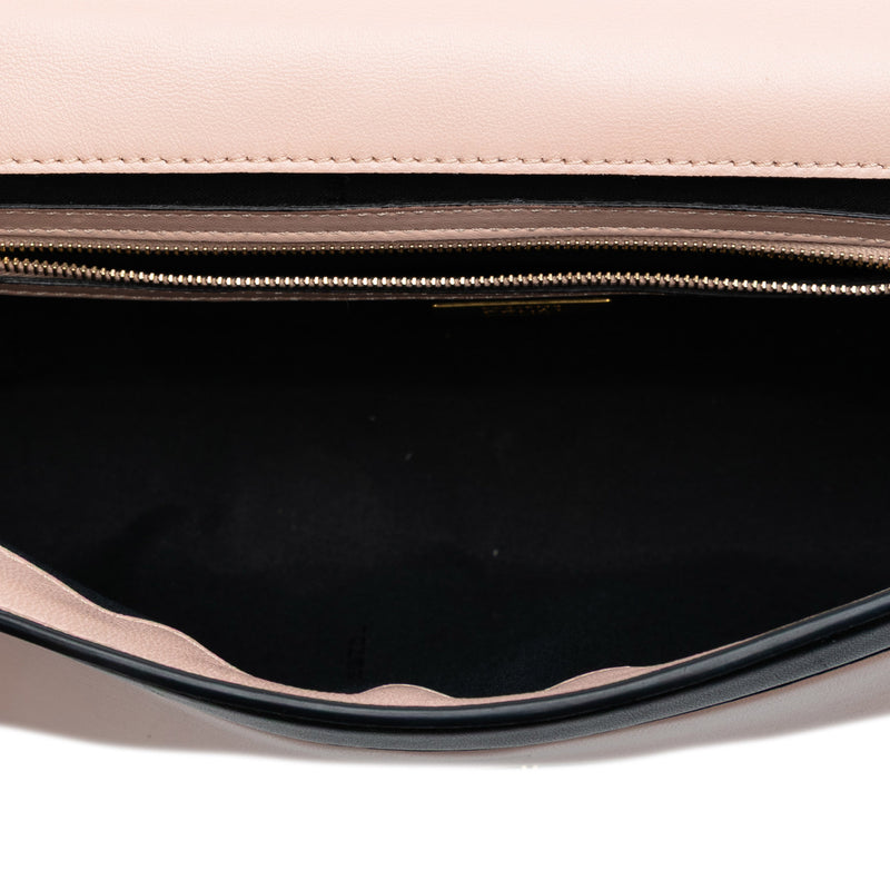 Bicolor Leather Chain Midi Baguette - Image 4