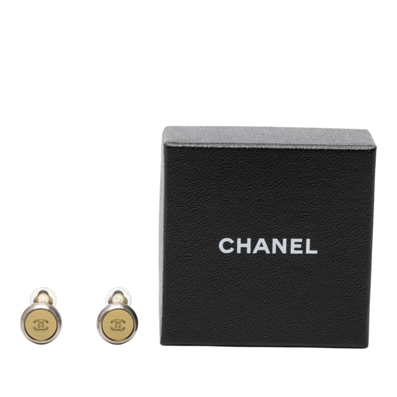 CC Brass and Gold Plated Disc Clip On Earrings - Image 4
