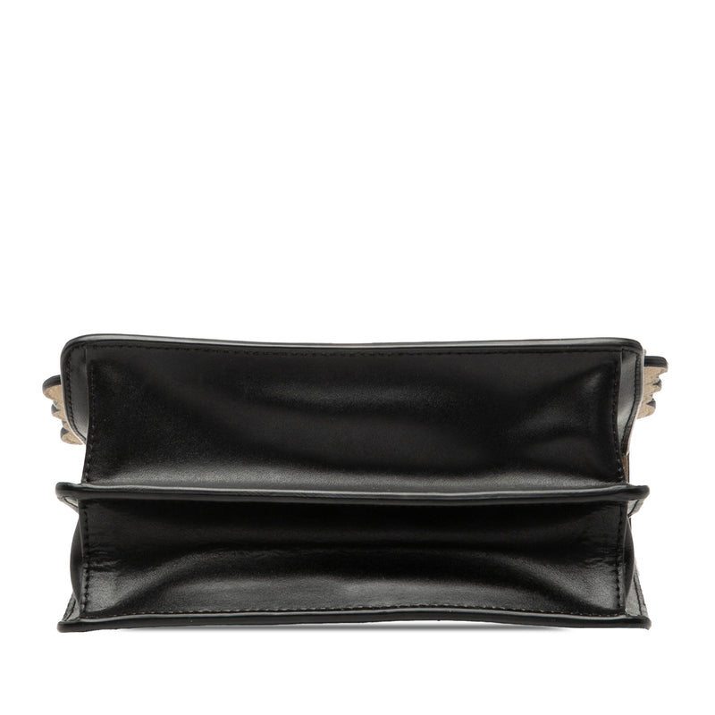 Mini Scalloped Leather and Pearls Kan I Crossbody - Image 3
