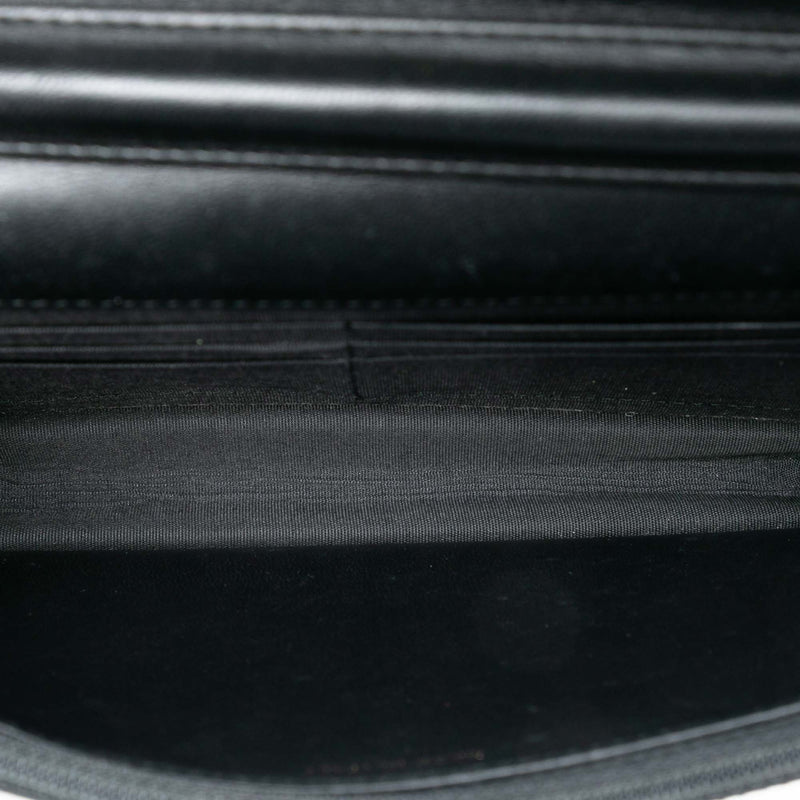 Pleated Crumpled Chevron Calfskin Le Boy Wallet On Chain - Image 4