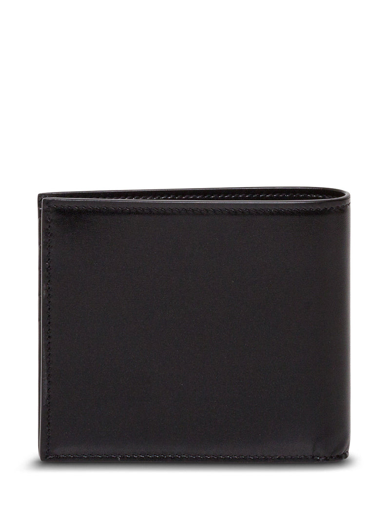 Saint Laurent Logo-Embossed Calf Leather Wallet — Black
