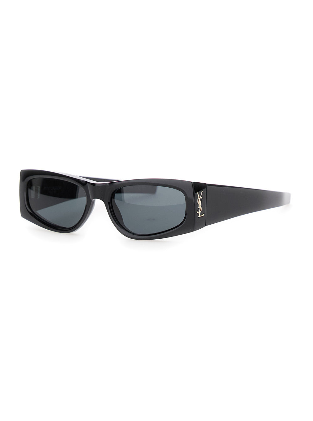 Saint Laurent 803745 Cassandre Logo Acetate Sunglasses — Black