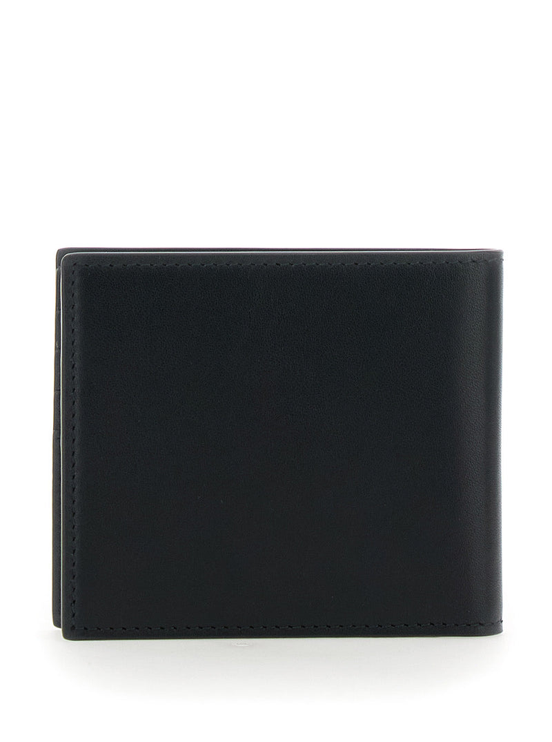 Amiri Logo-Lettering Bi-Fold Wallet — Black Bovine