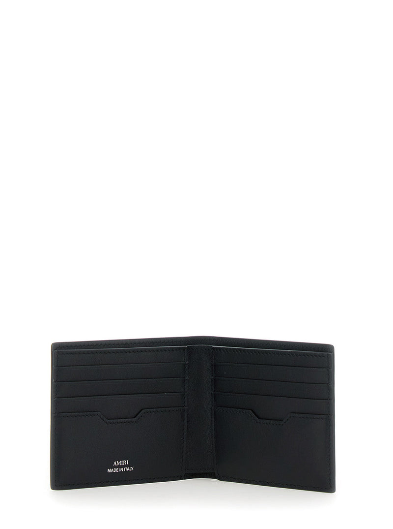 Amiri Logo-Lettering Bi-Fold Wallet — Black Bovine