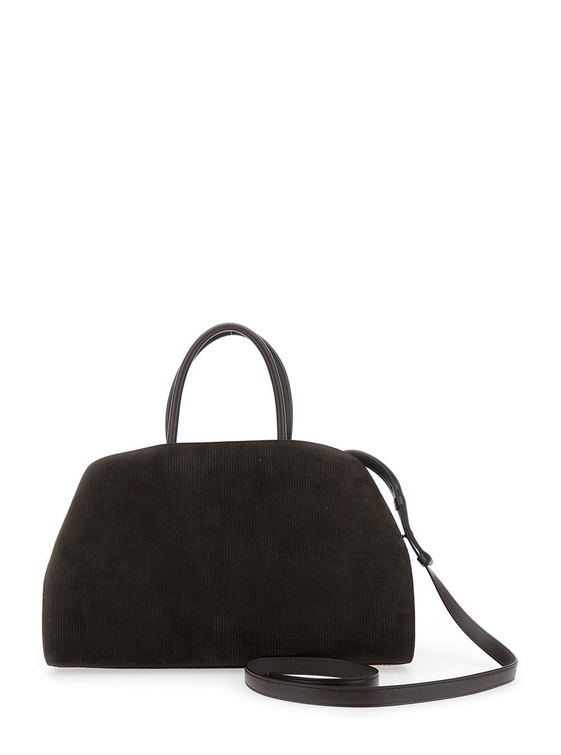 Ferragamo Hug Shoulder Bag — Brown Lamb