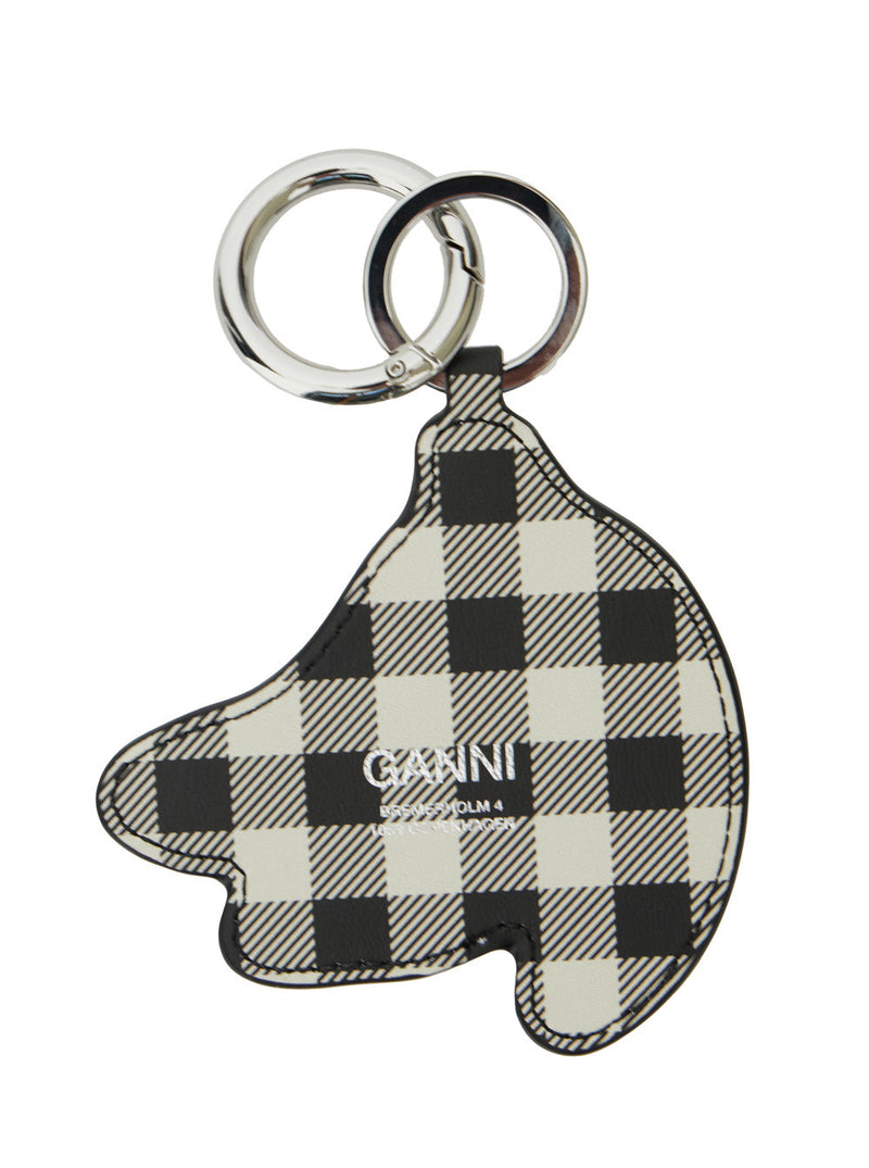 Ganni Banana-Shaped Recycled Leather Keychain — Multicolor Belt Buckles