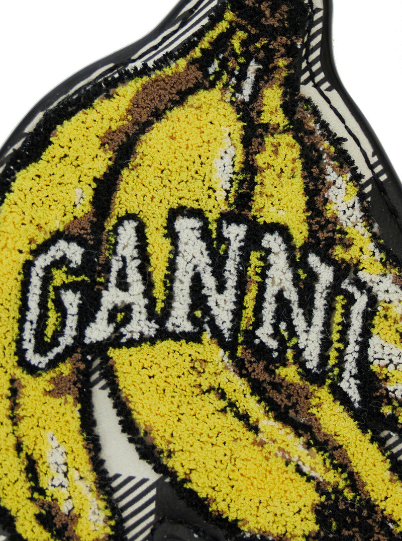 Ganni Banana-Shaped Recycled Leather Keychain — Multicolor Belt Buckles
