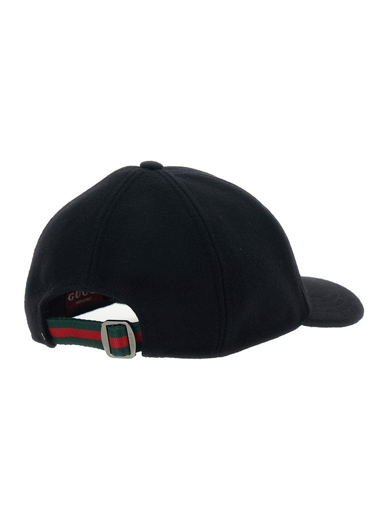 Gucci 843010 Wool Baseball Cap — Black Caps