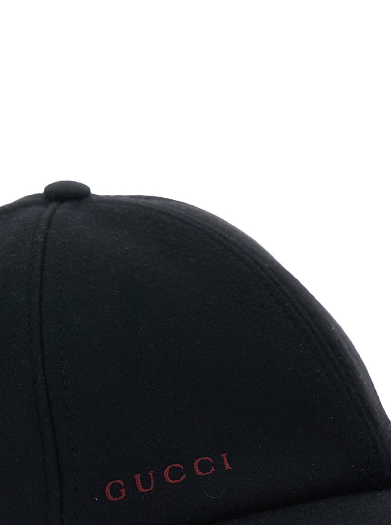 Gucci 843010 Wool Baseball Cap — Black Caps