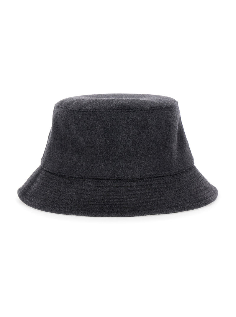 Jacquemus Acu00778aw0 Logo-Embroidered Virgin Wool Bucket Hat — Gray