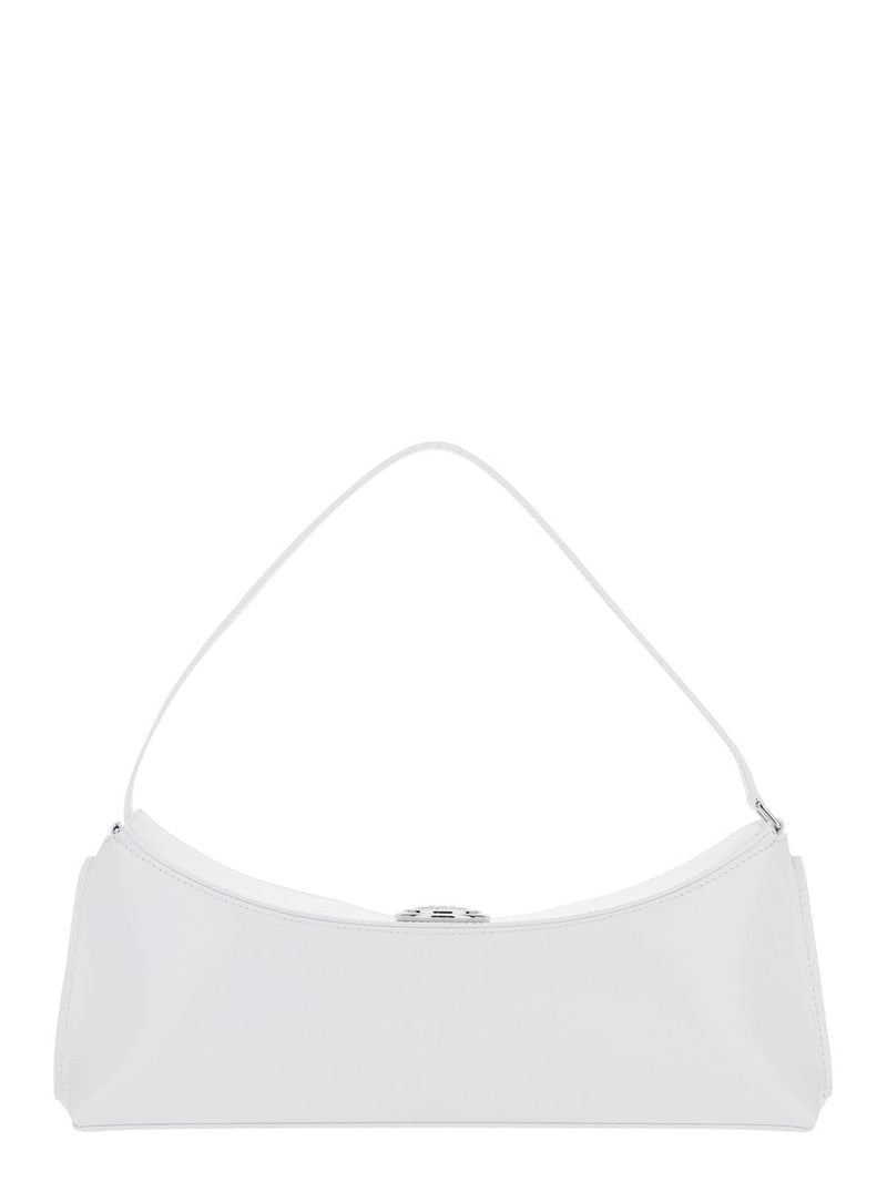 Jacquemus Engraved Snap Button Calf Shoulder Bag — White