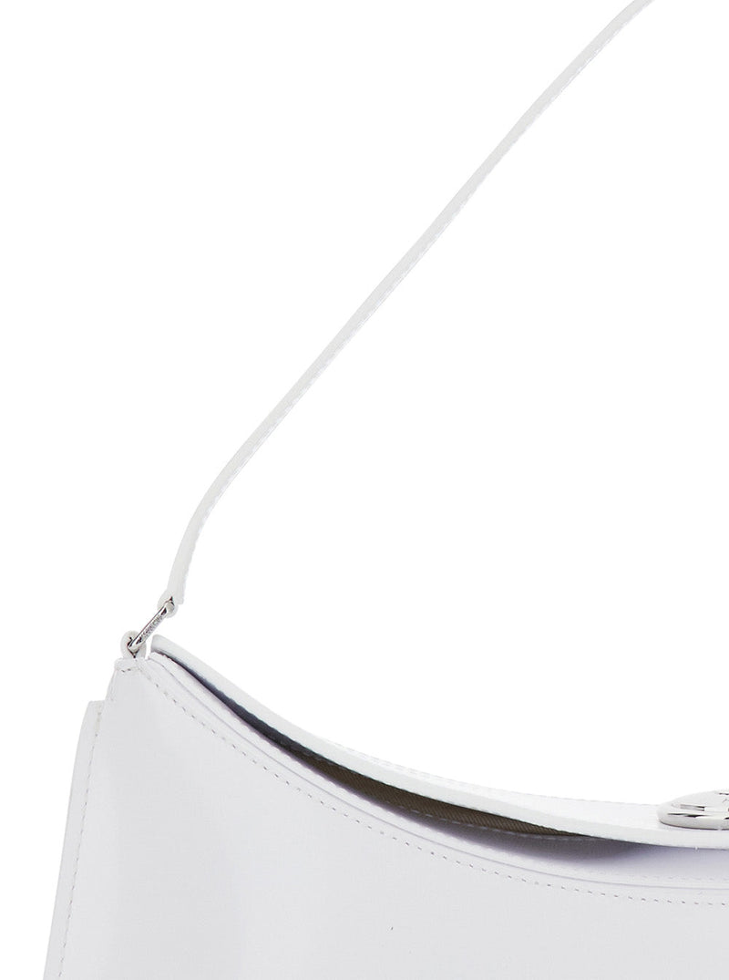 Jacquemus Engraved Snap Button Calf Shoulder Bag — White