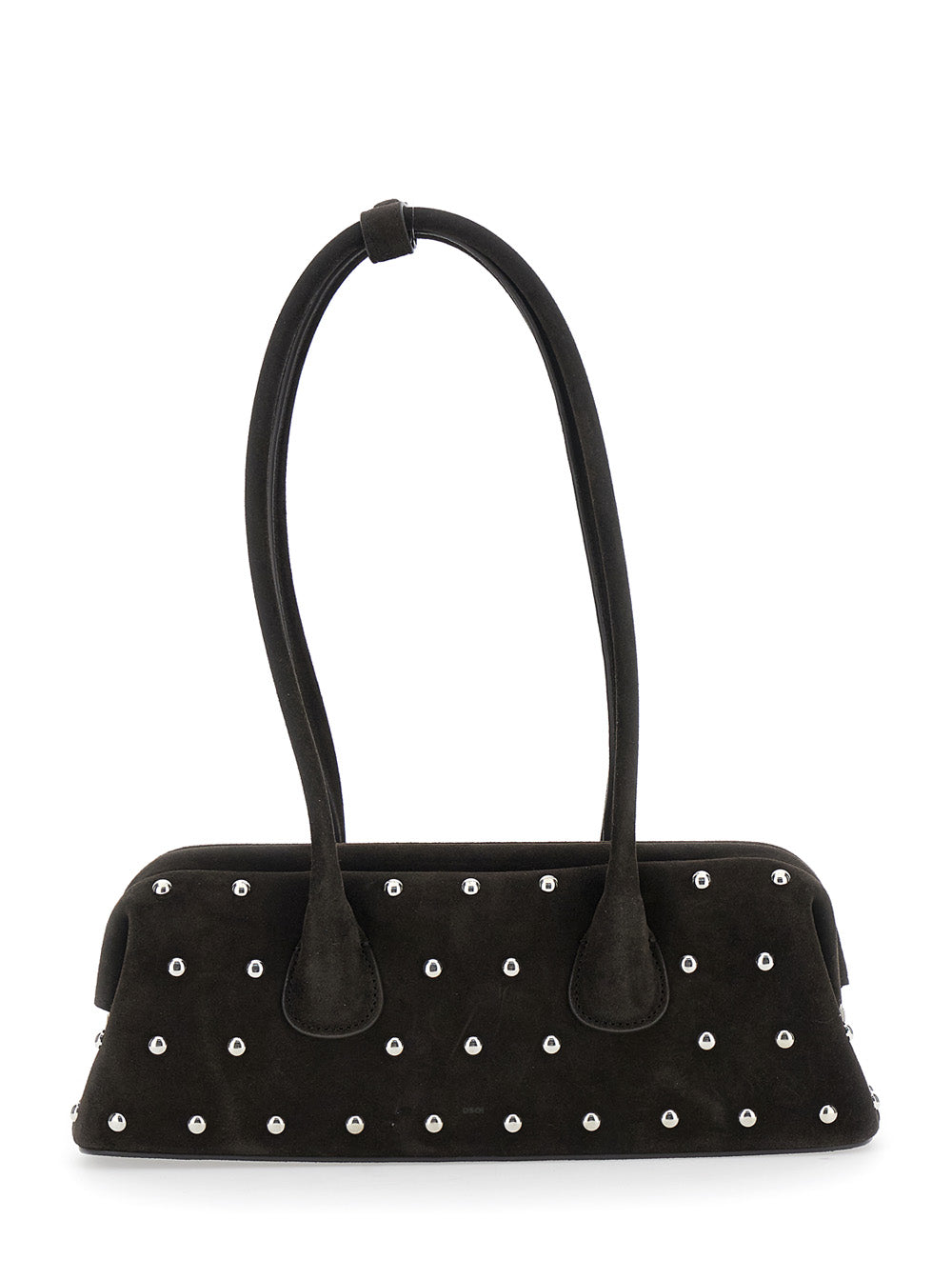 Osoi Studded Suede Shoulder Bag — Black Cow