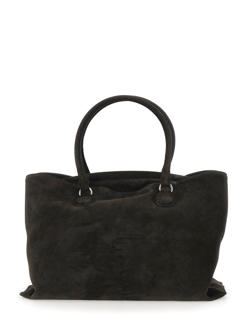 Osoi Suede Shopper With Key Pendant Tote Bag — Brown Cow