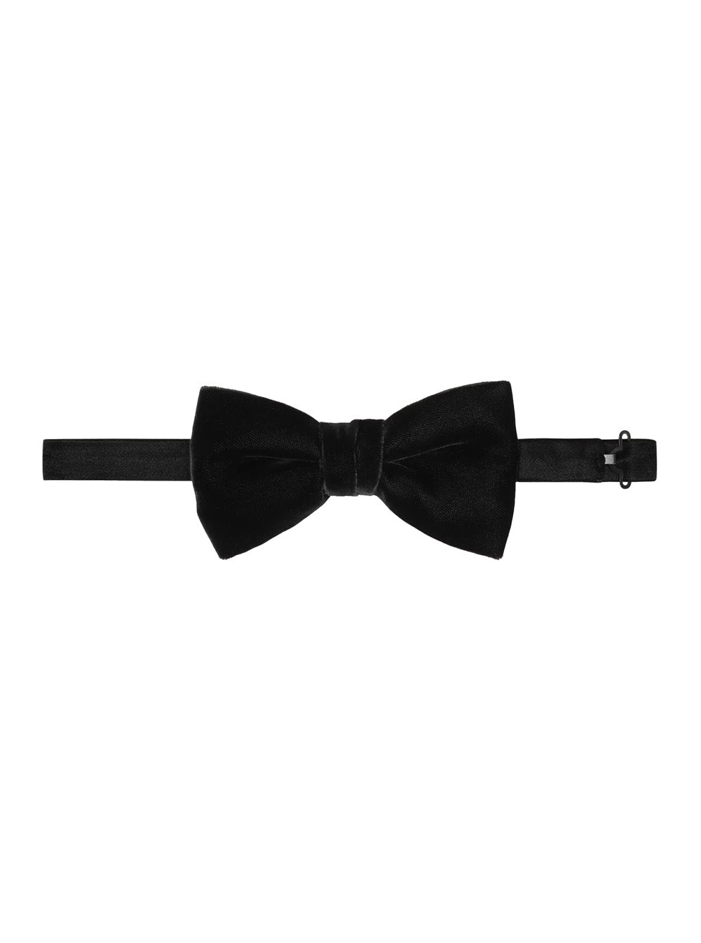 Saint Laurent Velvet Bow Tie — Black Viscose Ties
