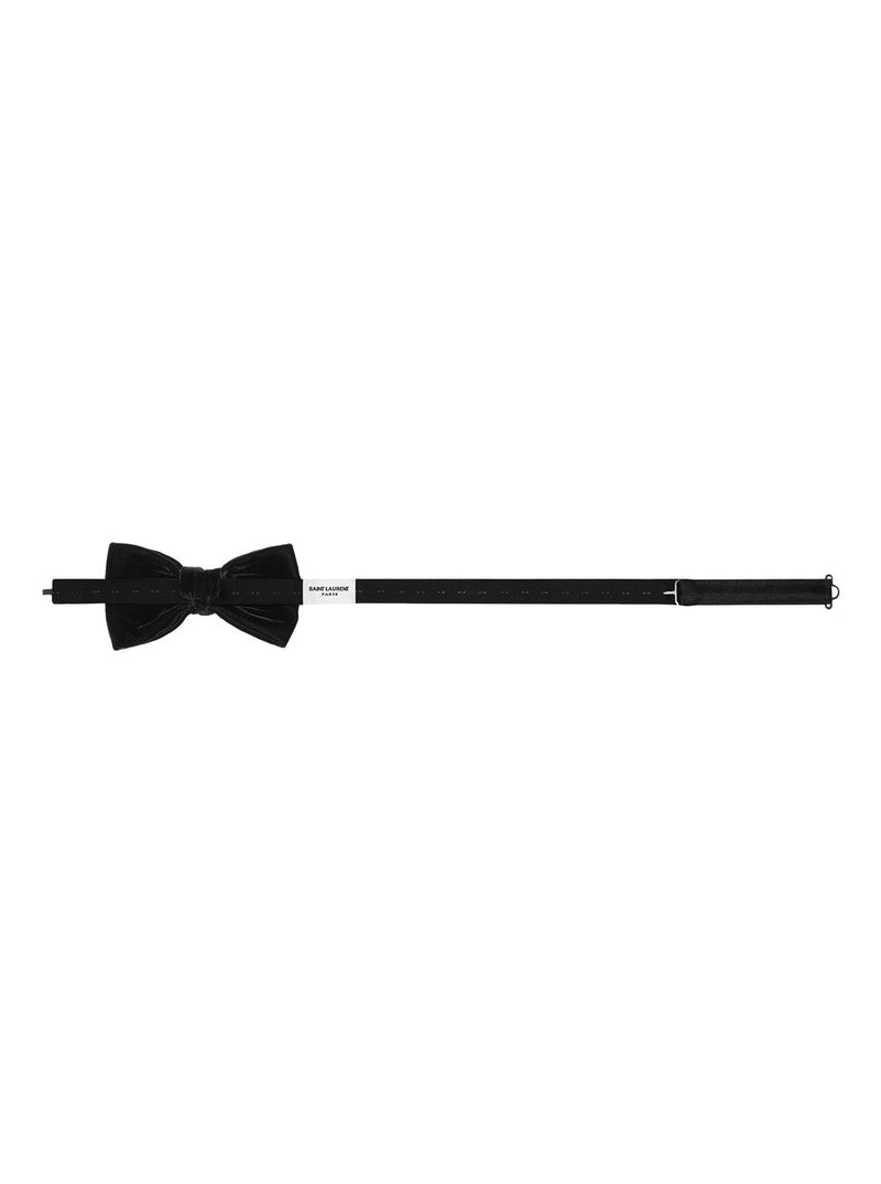 Saint Laurent Velvet Bow Tie — Black Viscose Ties