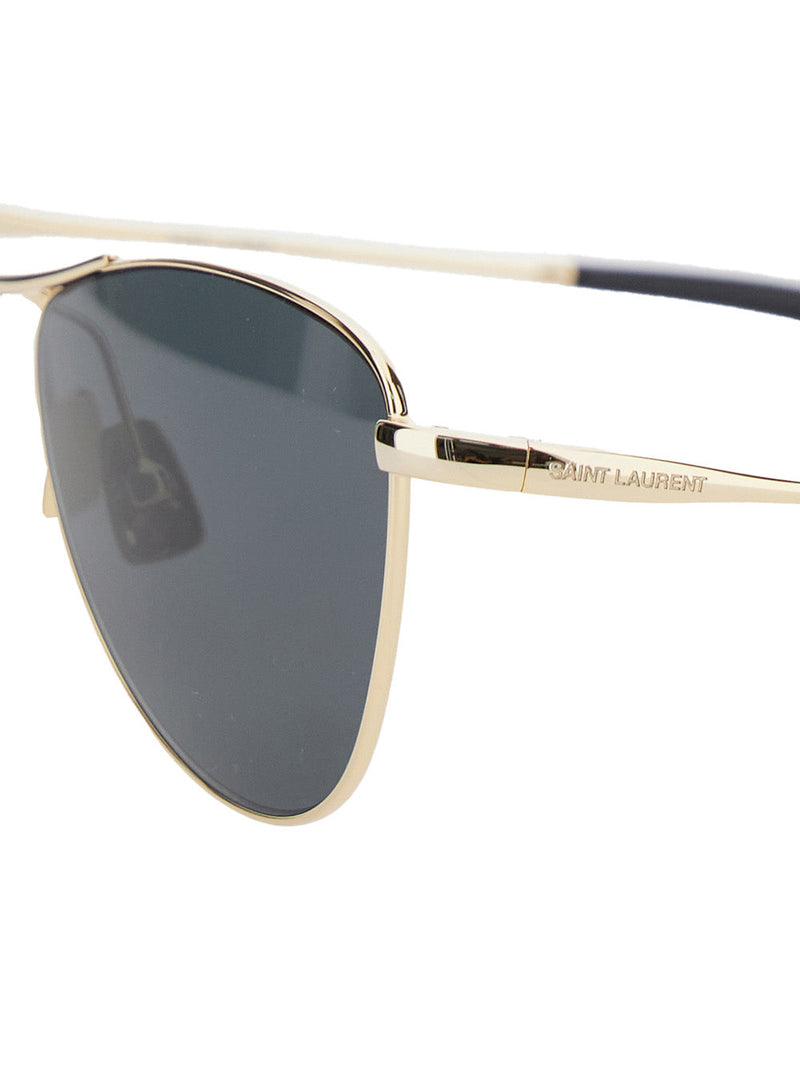 Saint Laurent 843055 Gold Tone Metal Sunglasses —