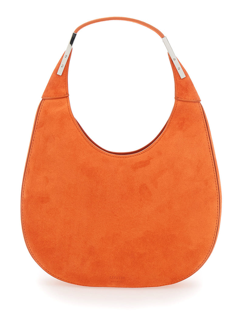 Savette Florence Shoulder Bag — Orange Suede