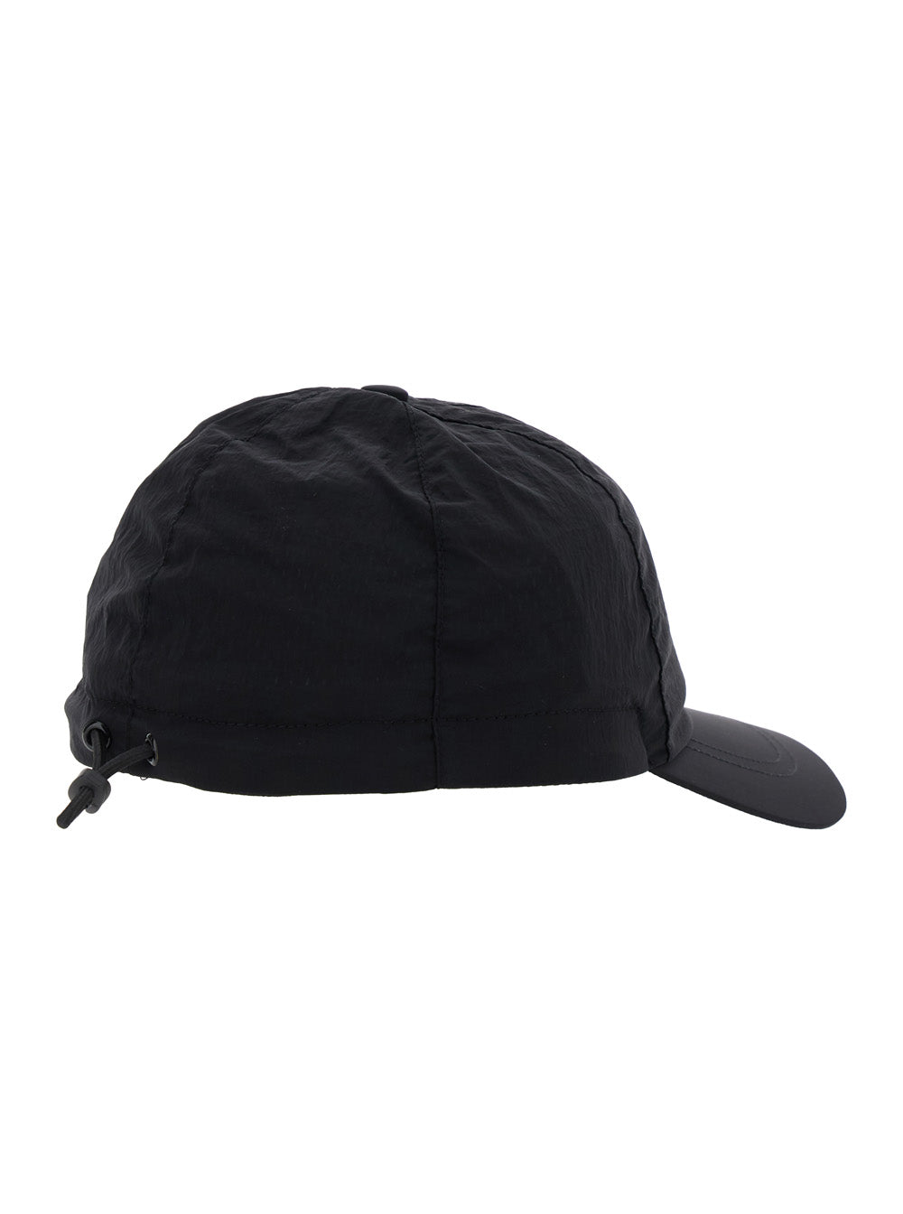 Stone Island K2s169100002s0064 Tonal Logo Patch Baseball Cap — Black Polyamide Fibers Caps