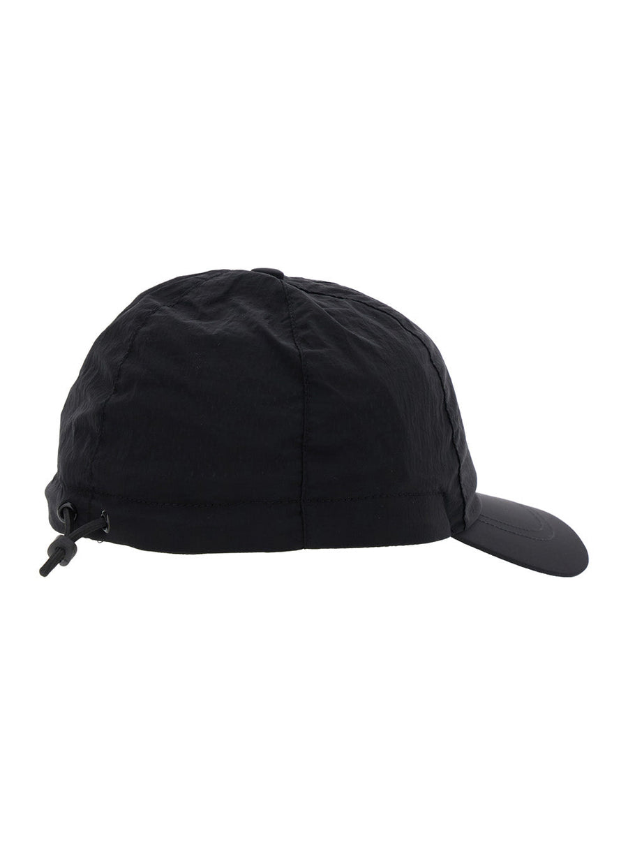 Stone Island K2s169100002s0064 Tonal Logo Patch Baseball Cap — Black Polyamide Fibers Caps