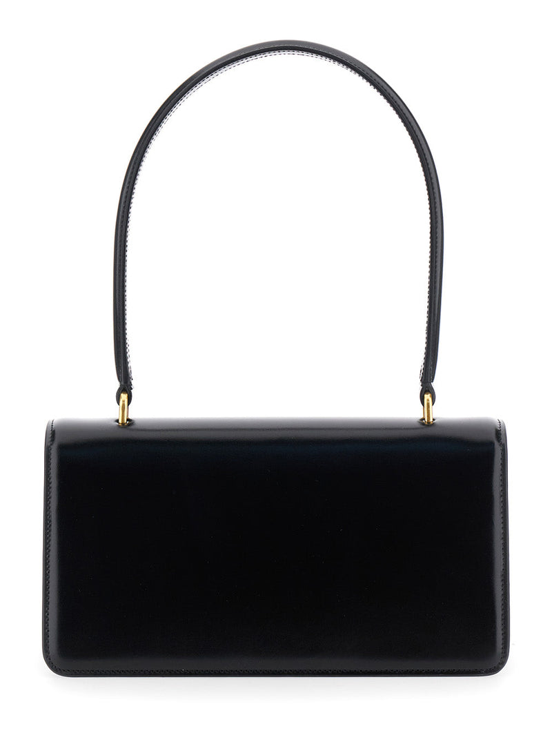 Valentino Garavani Vlogo Shoulder Bag — Black Calf