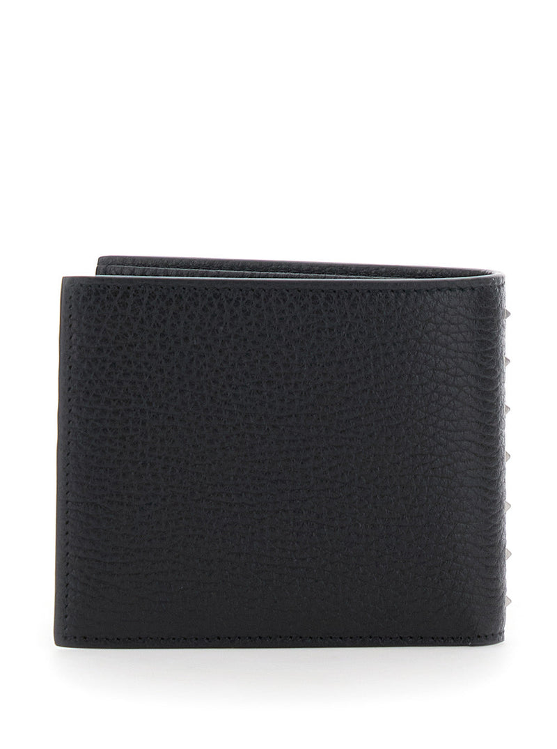 Valentino Garavani Rockstud-Detailed Calf Wallet — Black