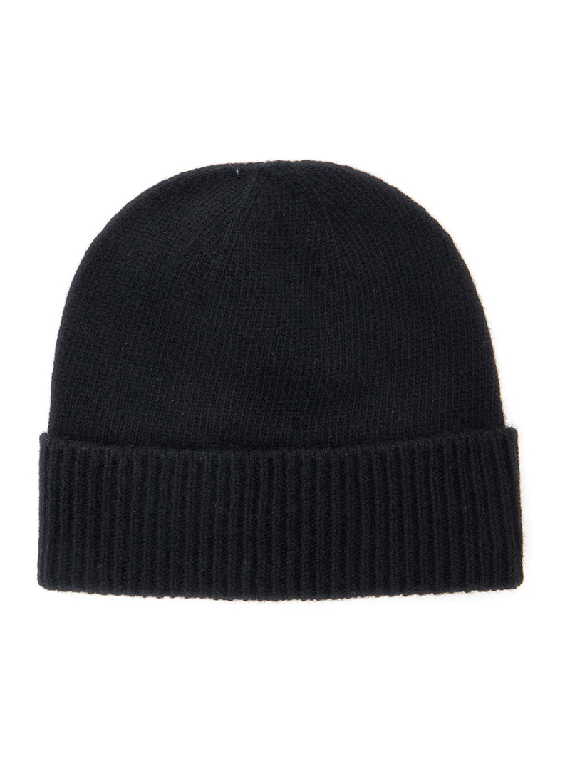Vivienne Westwood 8102001c Cashmere Orb-Embroidered Beanie — Black Beanies