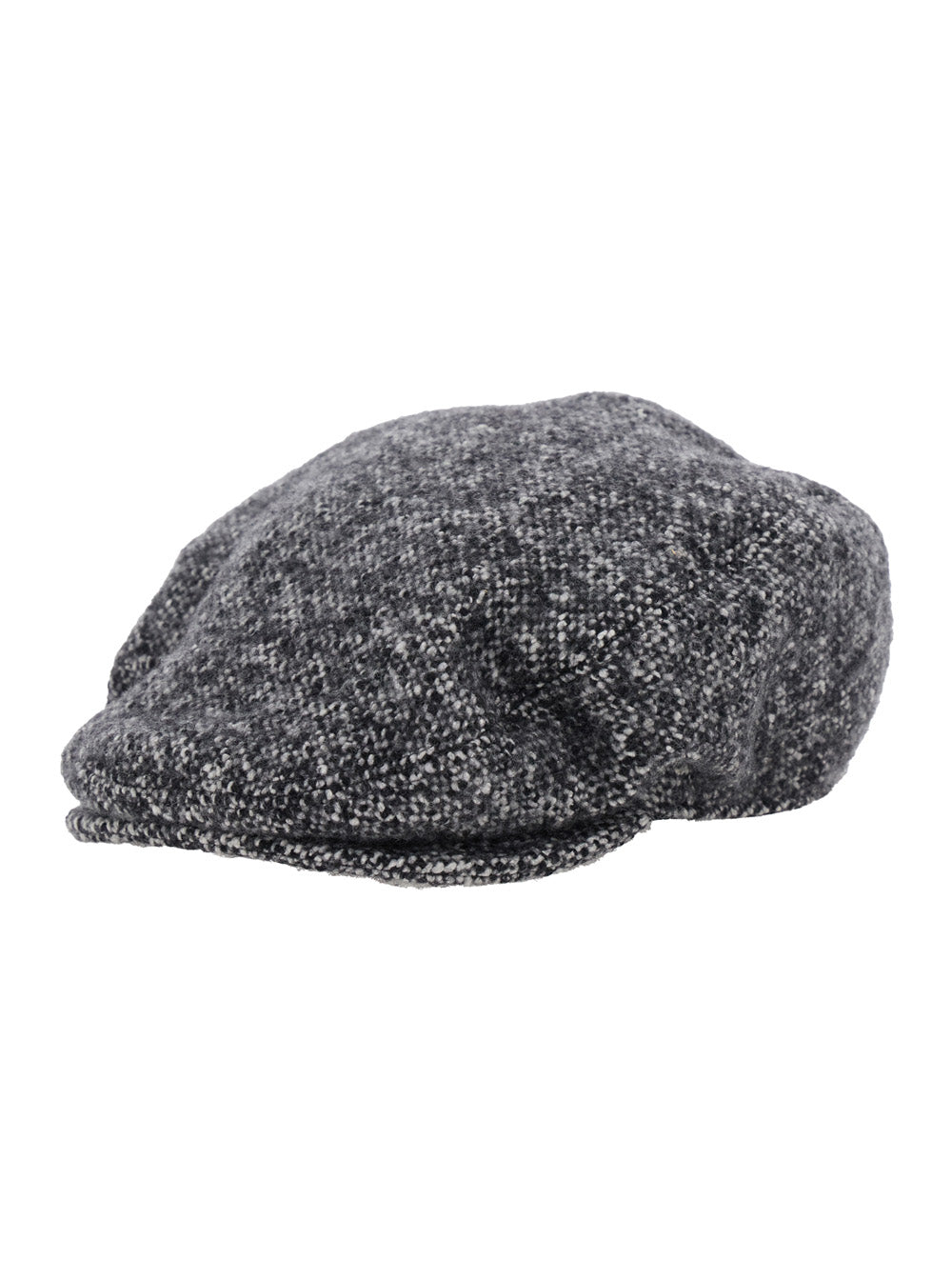 Dolce & Gabbana Gh587a Virgin Wool Blend Tweed Flat Cap — Gray Polyamide Caps