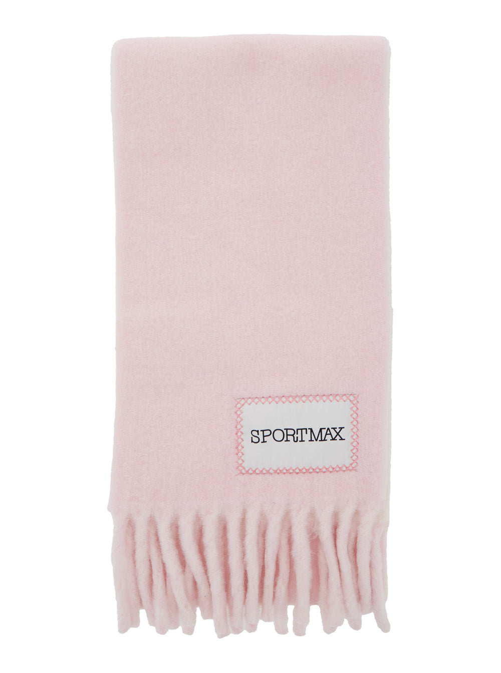 Sportmax Alpaca Wool Blend Scarf — Pink Scarfs