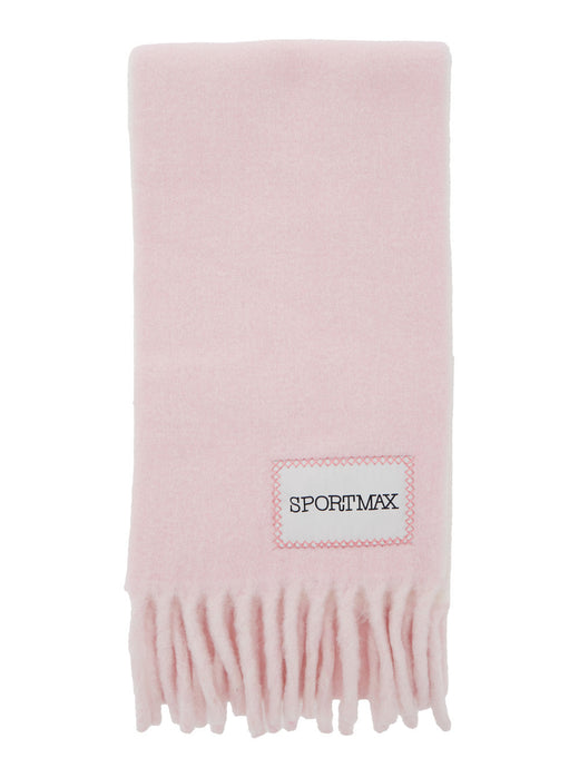 Sportmax Alpaca Wool Blend Scarf — Pink Scarfs