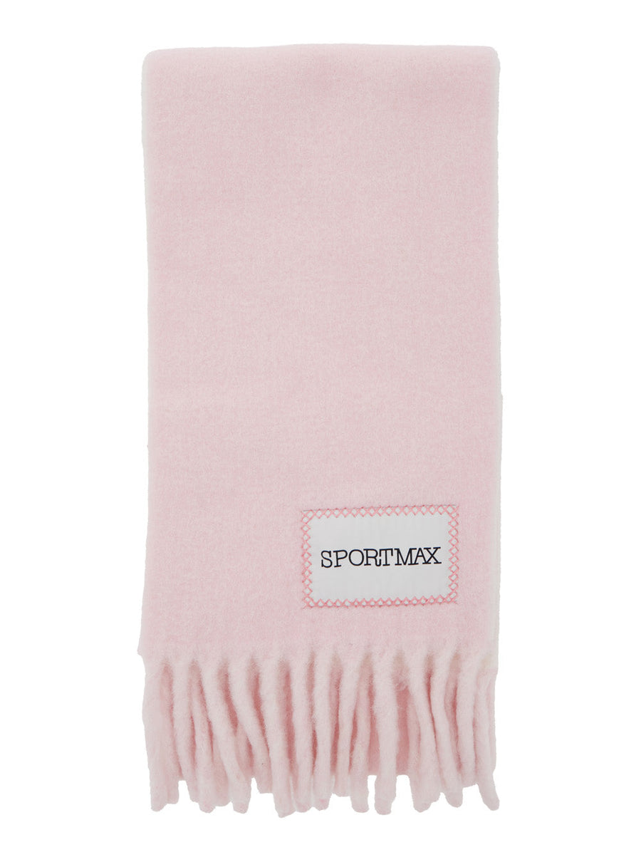 Sportmax Alpaca Wool Blend Scarf — Pink Scarfs