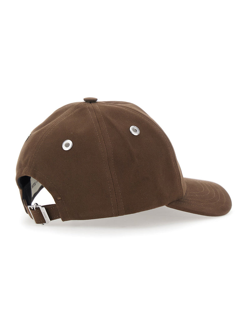 Ami Paris Ucp265 Baseball Cap — Brown Polyamide Caps