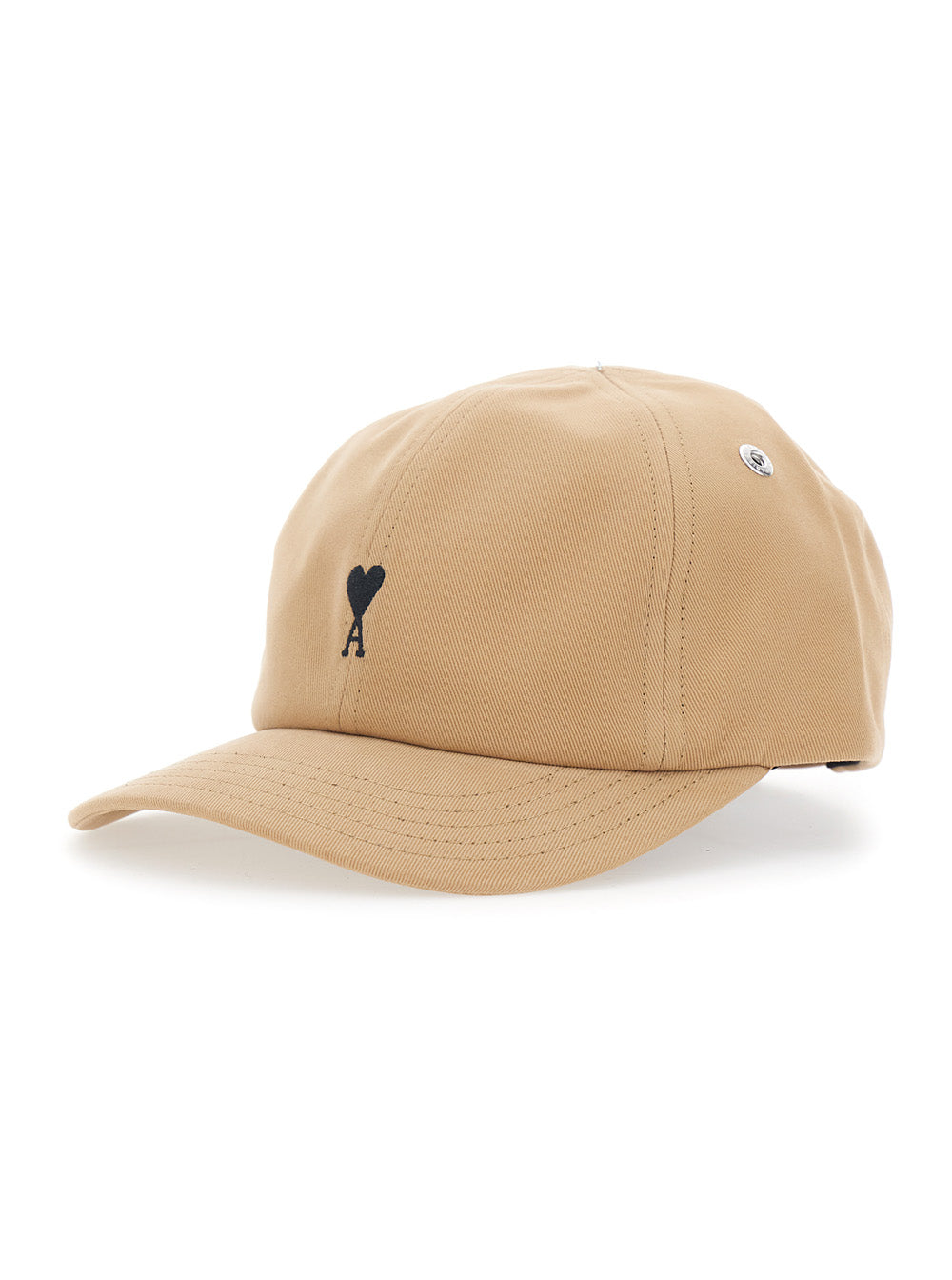 Ami Paris Ucp265 Baseball Cap — Beige Tech Fabric Caps