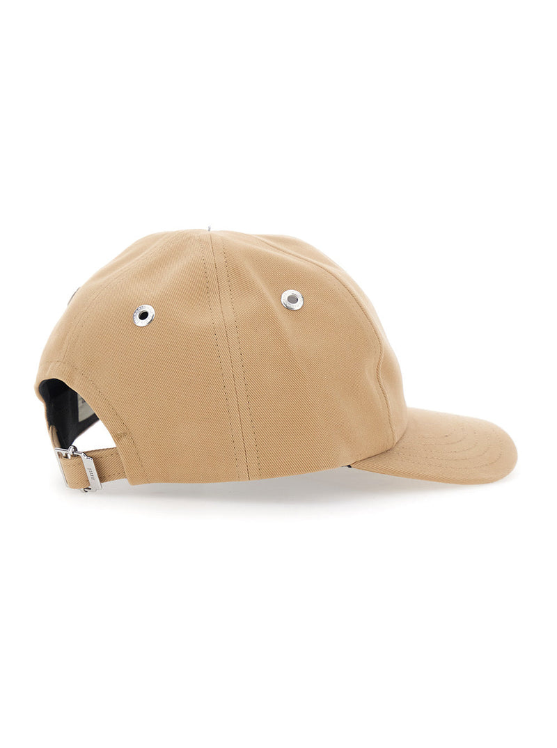 Ami Paris Ucp265 Baseball Cap — Beige Tech Fabric Caps