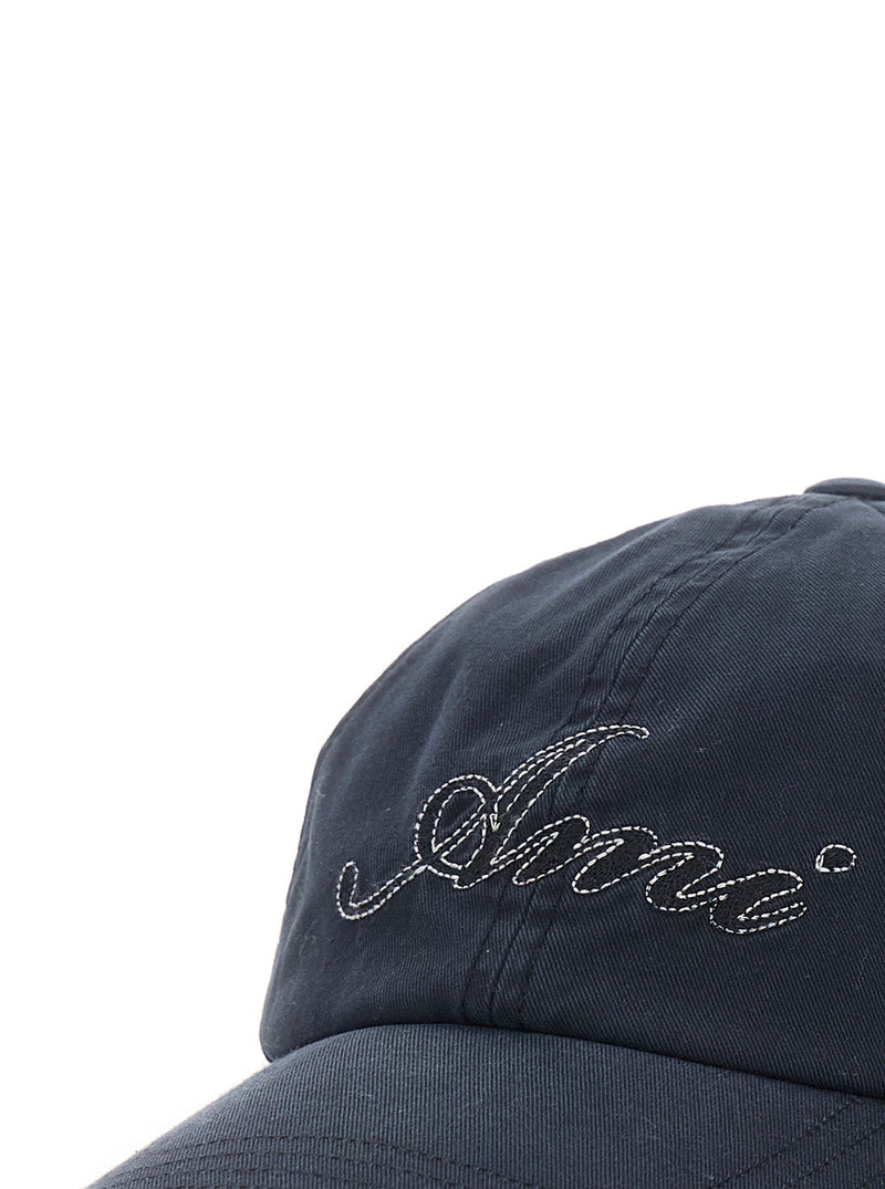 Ami Paris Ucp289 Tech Fabric Baseball Cap — Black Caps