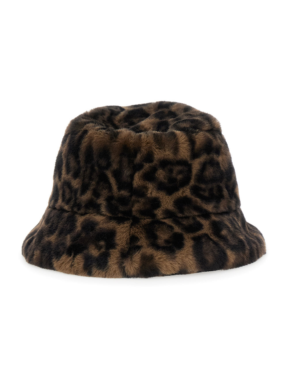 Apparis F4ha053 Leopard Print Eco-Leather Bucket Hat — Brown Polyester