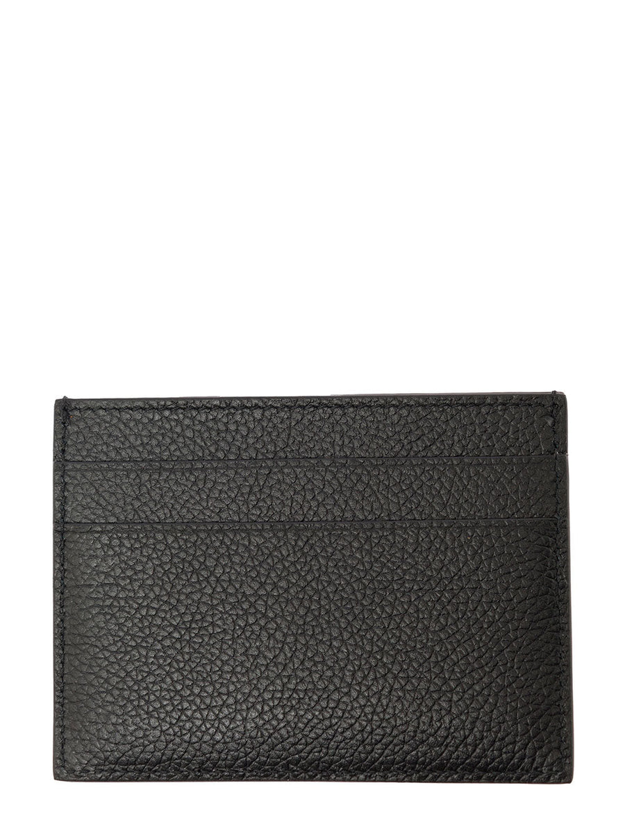 Balenciaga Grained Calf Leather Card Case — Black Cases