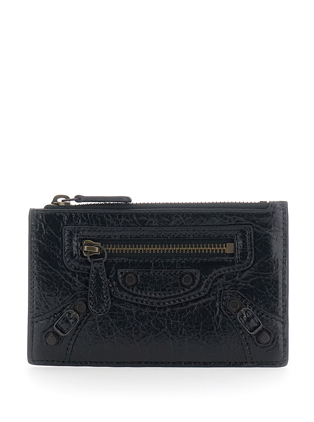 Balenciaga Le City Long Card Case — Black Leather Cases