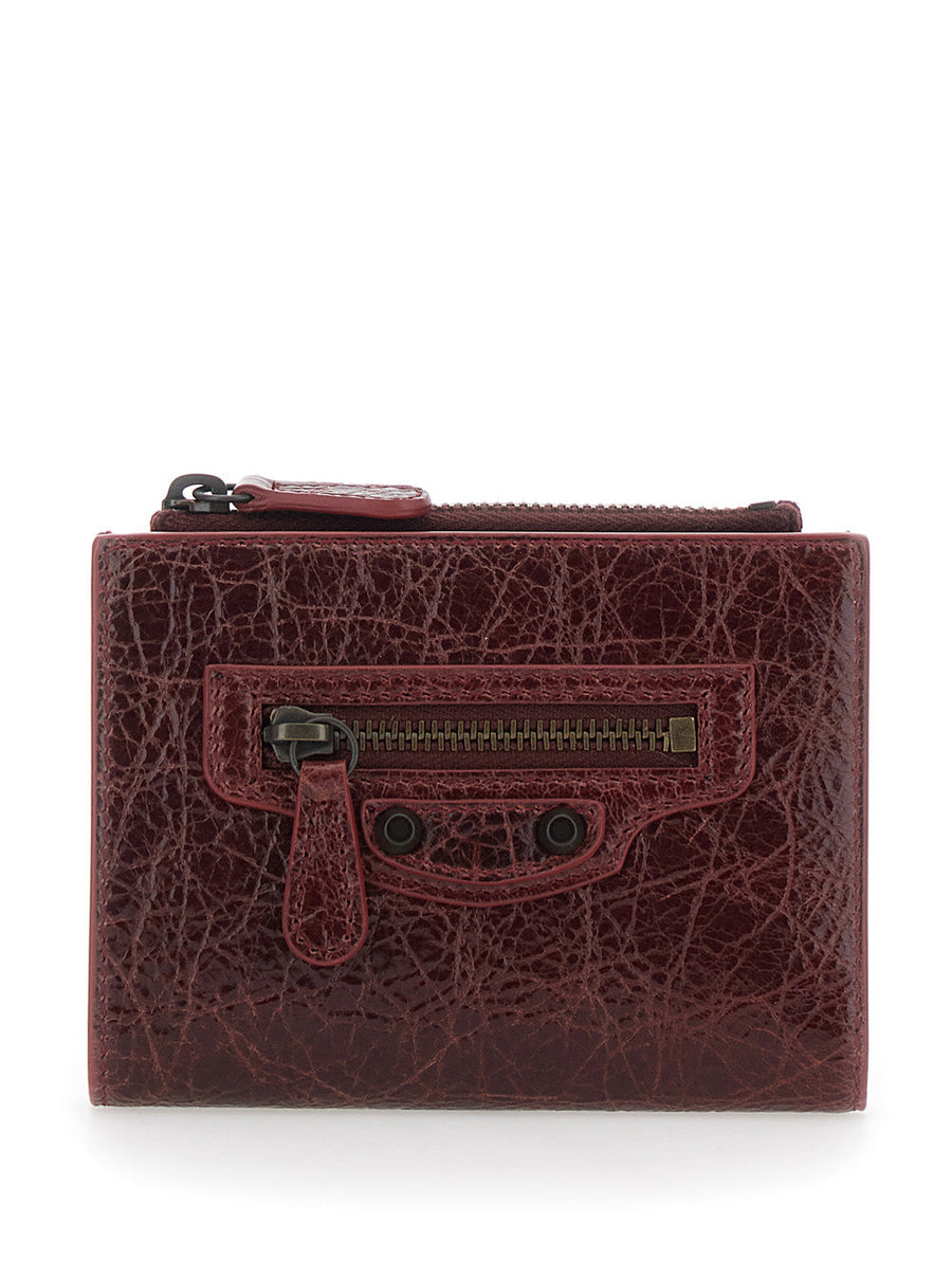 Balenciaga Le City Card Case — Bordeaux Leather Cases